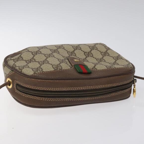 GUCCI GG Supreme Web Sherry Line Shoulder Bag Pvc Beige 156 02 066 - Picture 6 of 16